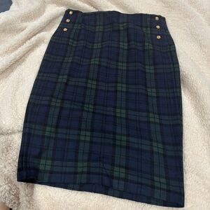 DELETING END OF APRIL Ralph Lauren black watch plaid skirt